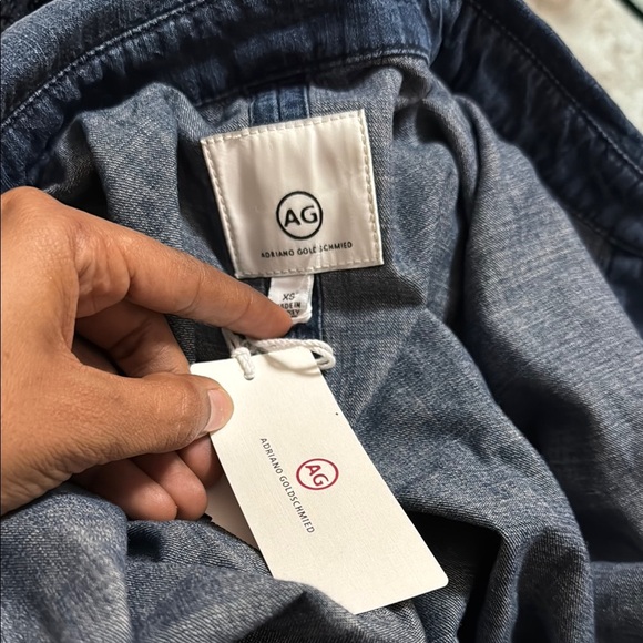 NWT AG Adriano Goldschmied Blue Denim Jumpsuit Relaxed Fit XS - Picture 5 of 6